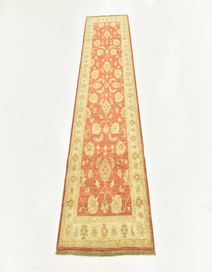 Detail image of  2' 9 x 8'  Hand Knotted Peshawar Ziegler Runner Rug