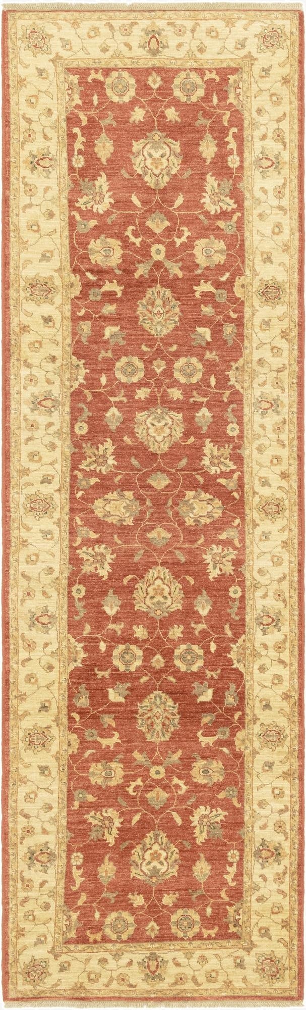  2' 10 x 9' 7  Hand Knotted Peshawar Ziegler Runner Rug