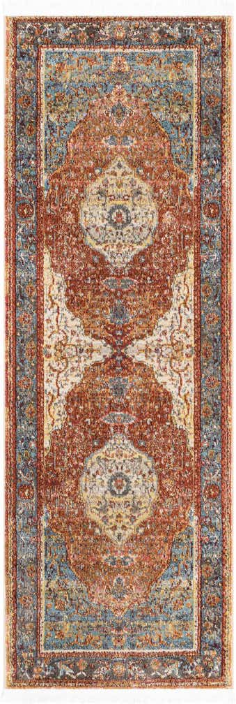 Rust Red 2' 2 x 6' Santiago Runner Rug | Rugs.com