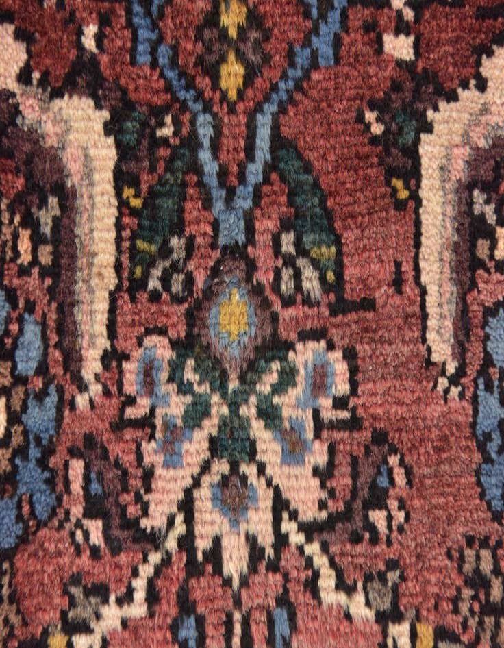 Detail image of  3' 5 x 9' 5  Hand Knotted Shahsavand Persian Wool Runner Rug