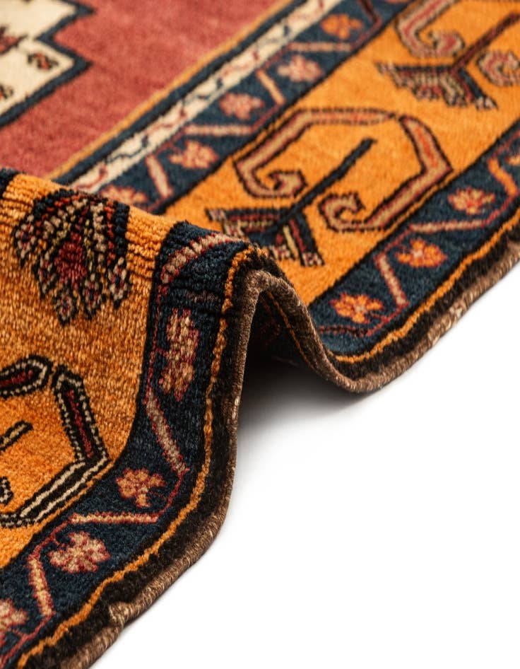 Detail image of  4' x 8' 4  Hand Knotted Shiraz Oriental Wool Runner Rug