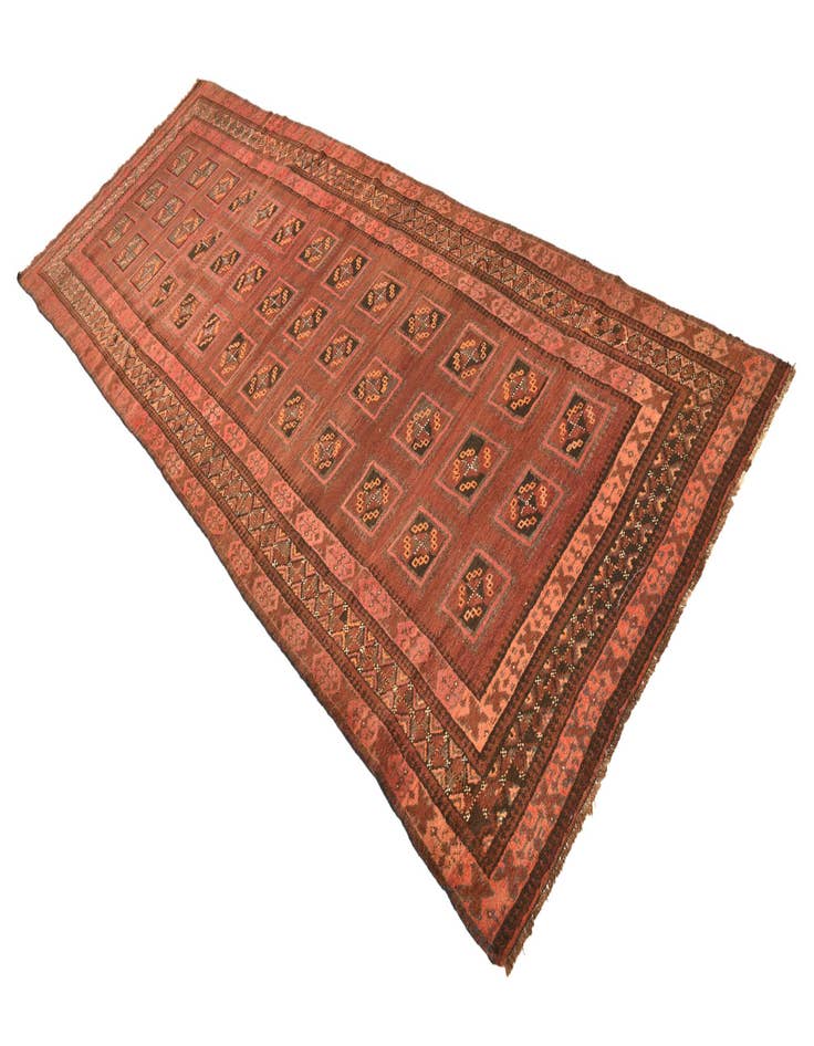 Detail image of  4' 2 x 11' 5  Hand Knotted Shiraz Persian Wool Runner Rug