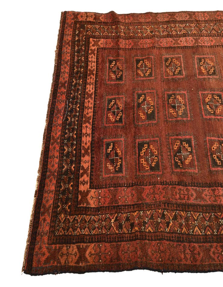 Detail image of  4' 2 x 11' 5  Hand Knotted Shiraz Persian Wool Runner Rug