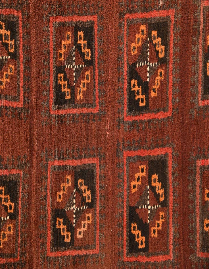 Detail image of  4' 2 x 11' 5  Hand Knotted Shiraz Persian Wool Runner Rug