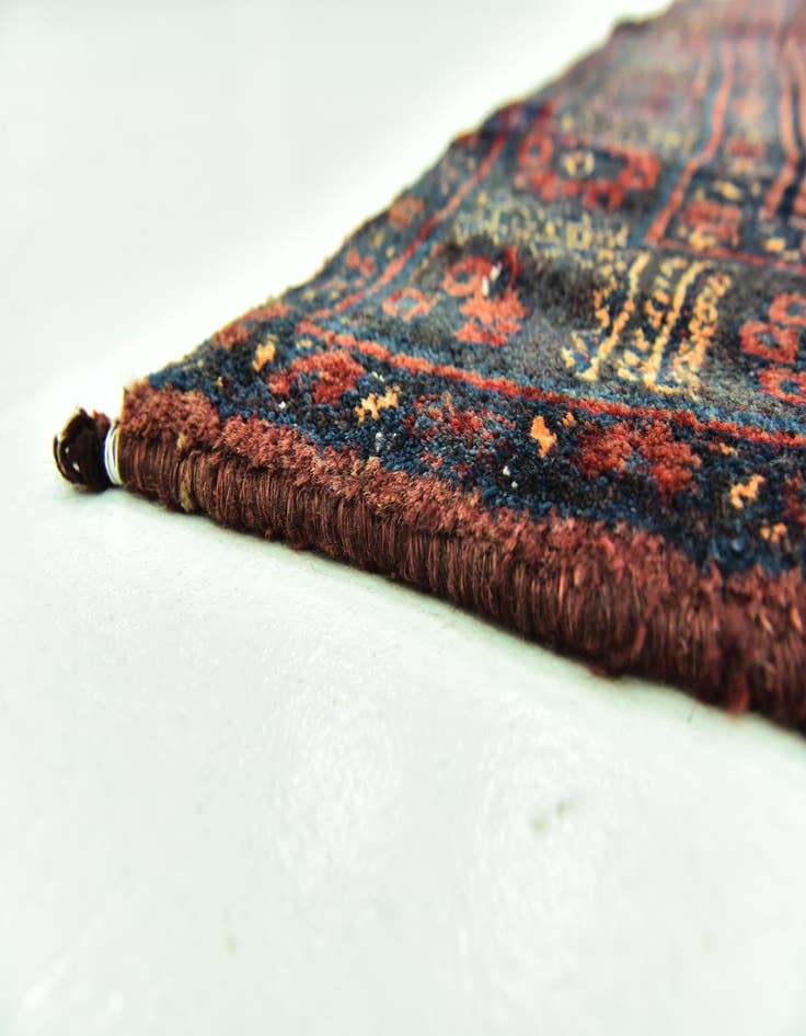 Detail image of  4' 2 x 7' 10  Hand Knotted Sirjan Persian Wool Runner Rug