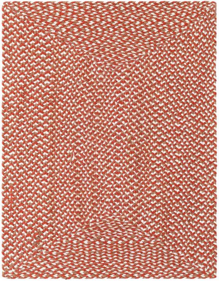 Detail image of  2' x 4' 1  Hand Tweed Braided Jute Runner Rug