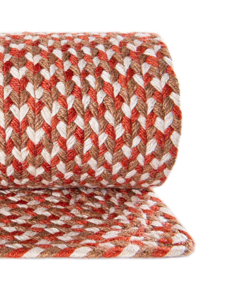 Detail image of  2' x 8'  Hand Tweed Braided Jute Runner Rug