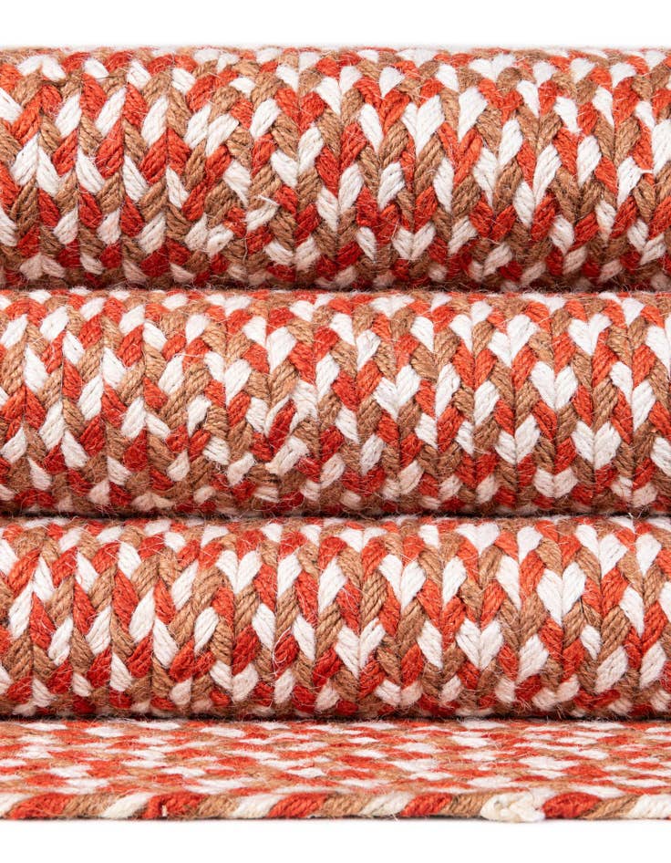 Detail image of  2' x 8'  Hand Tweed Braided Jute Runner Rug