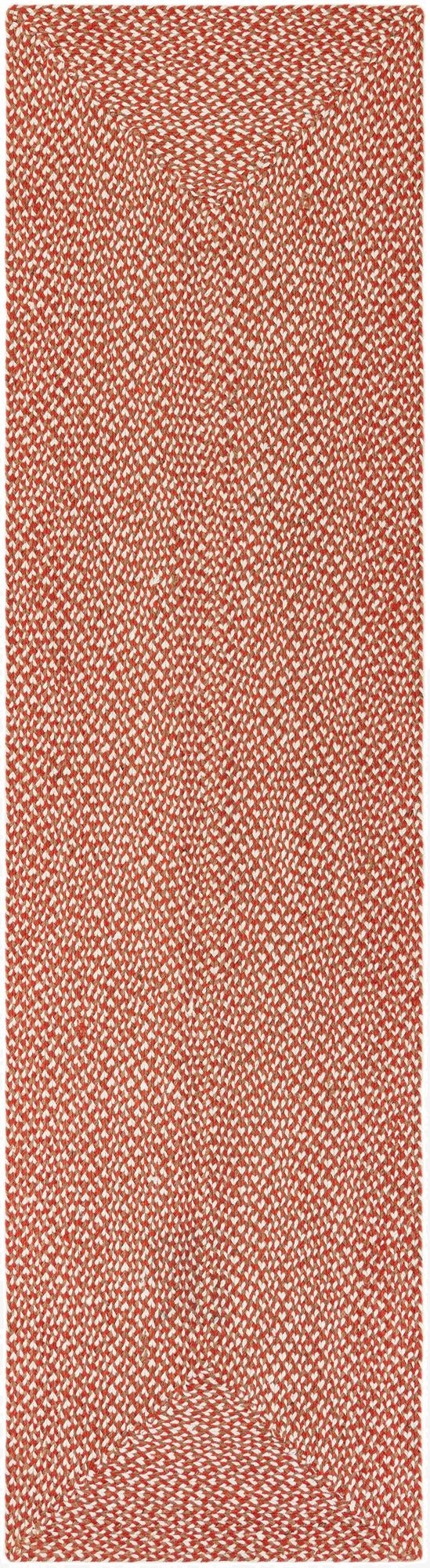  2' 7 x 10'  Hand Tweed Braided Jute Runner Rug