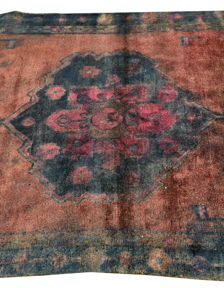 Detail image of  4' x 8' 7  Hand Knotted Ultra Vintage Persian Wool Runner Rug