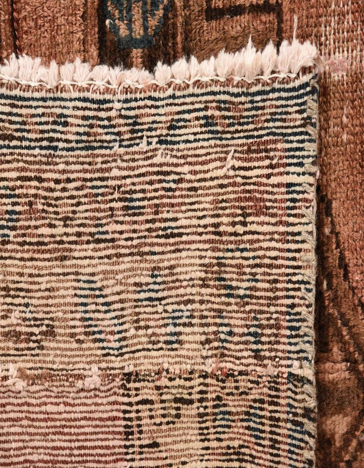 Detail image of  3' 7 x 7' 10  Hand Knotted Ultra Vintage Persian Wool Runner Rug