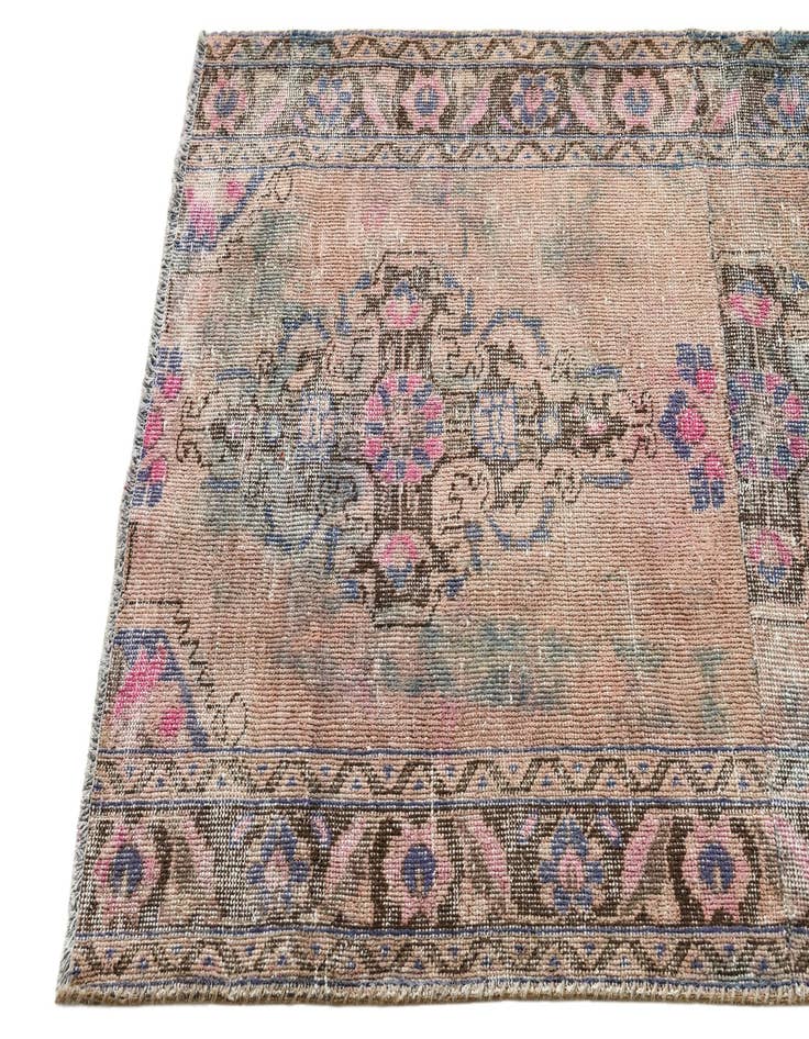 Detail image of  3' 6 x 8'  Hand Knotted Ultra Vintage Persian Wool Runner Rug