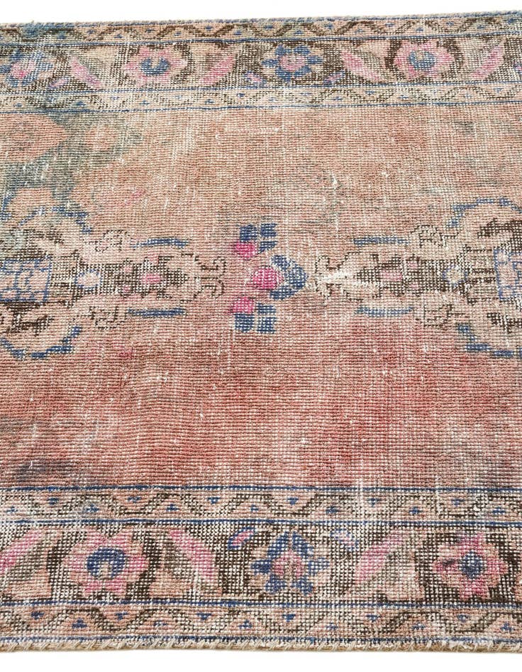 Detail image of  3' 6 x 8'  Hand Knotted Ultra Vintage Persian Wool Runner Rug