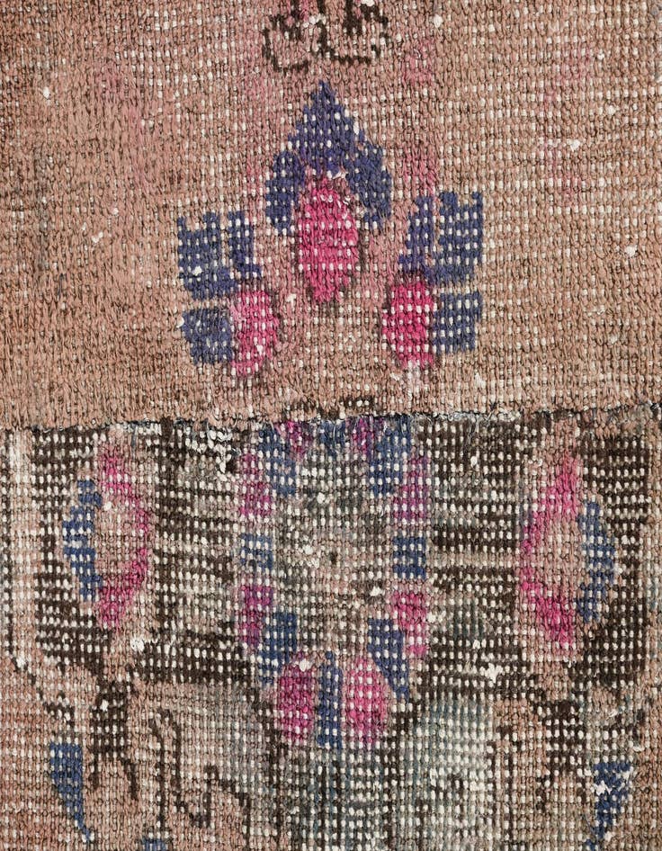 Detail image of  3' 6 x 8'  Hand Knotted Ultra Vintage Persian Wool Runner Rug