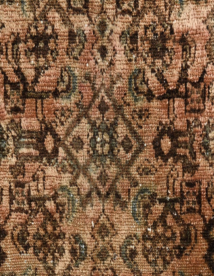 Detail image of  3' 5 x 8' 8  Hand Knotted Ultra Vintage Persian Wool Runner Rug