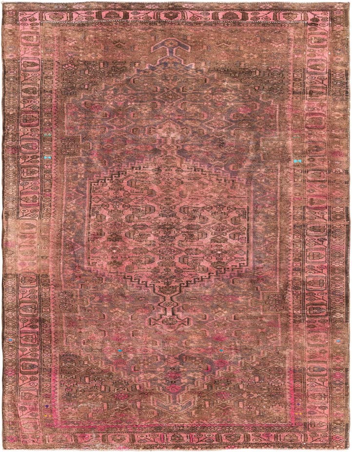  4' 3 x 9' 6  Hand Knotted Ultra Vintage Persian W...