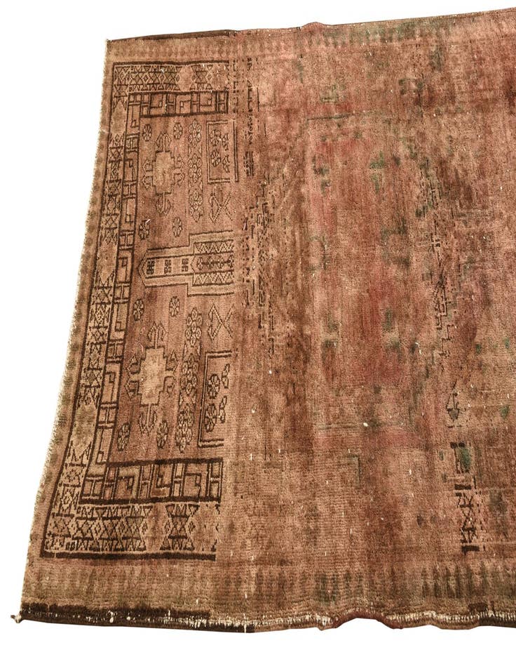 Detail image of  3' 6 x 11' 5  Hand Knotted Ultra Vintage Persian Wool Runner Rug