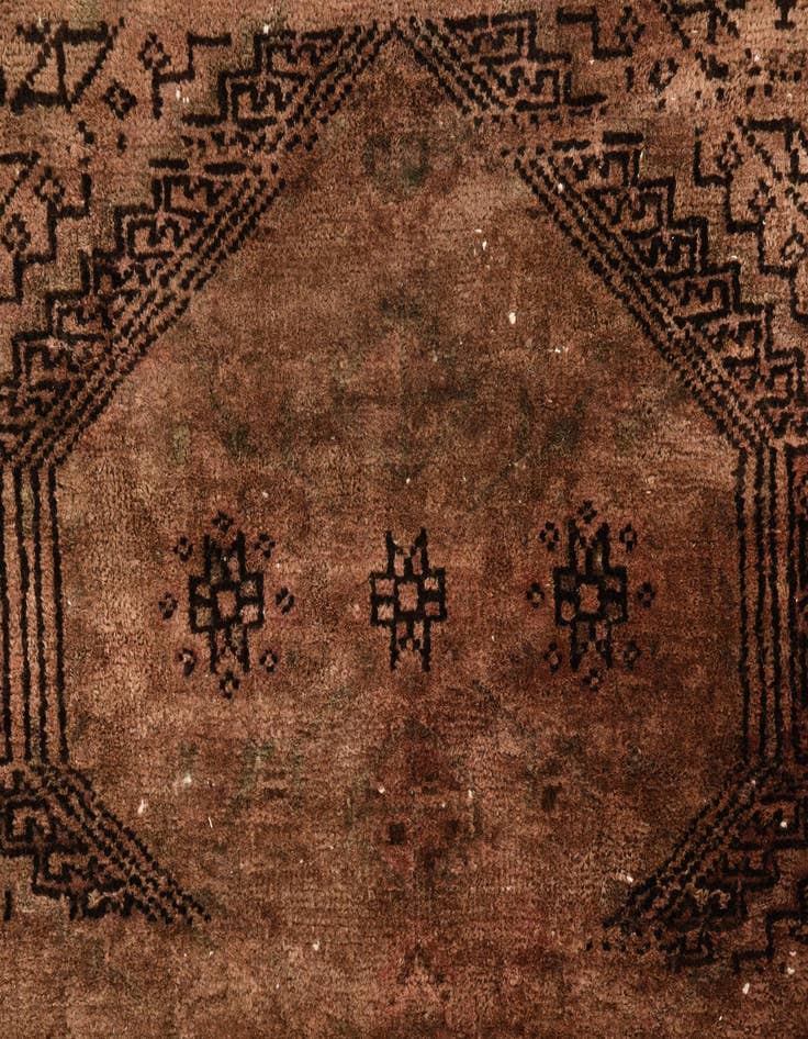 Detail image of  3' 6 x 11' 5  Hand Knotted Ultra Vintage Persian Wool Runner Rug