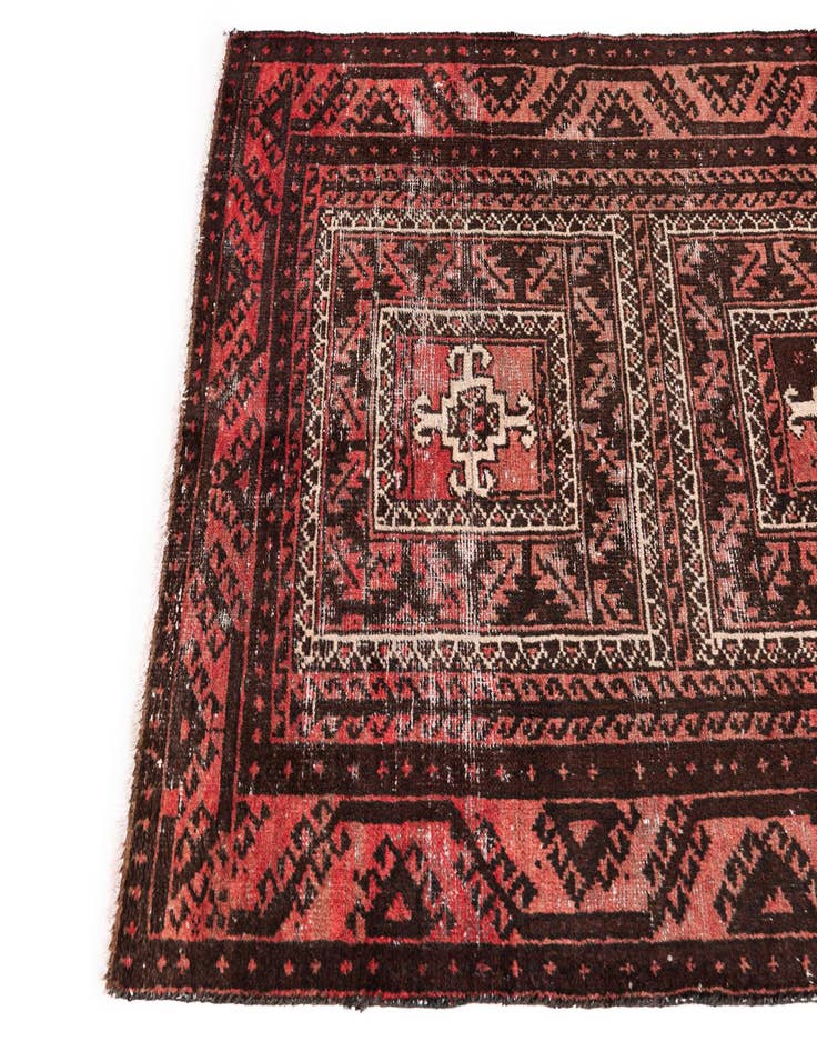 Detail image of  3' 4 x 6' 7  Hand Knotted Ultra Vintage Persian Wool Runner Rug