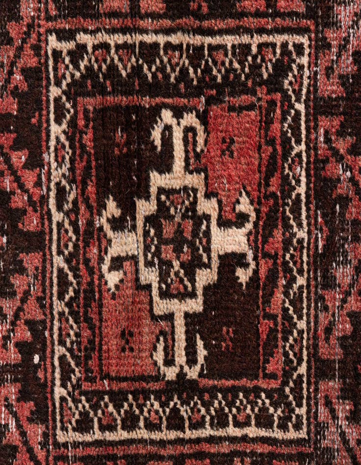 Detail image of  3' 4 x 6' 7  Hand Knotted Ultra Vintage Persian Wool Runner Rug