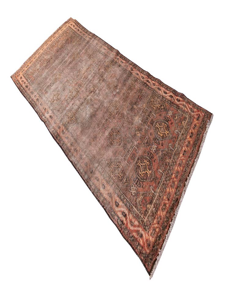 Detail image of  3' 5 x 7' 7  Hand Knotted Ultra Vintage Persian Wool Runner Rug