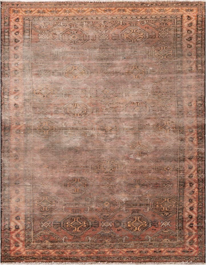  3' 5 x 7' 7  Hand Knotted Ultra Vintage Persian W...