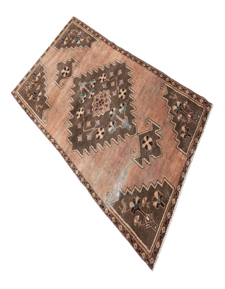 Detail image of  3' 1 x 6'  Hand Knotted Ultra Vintage Persian Wool Runner Rug