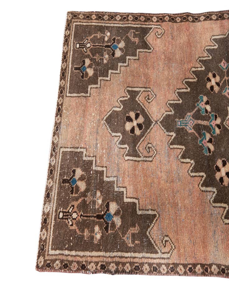 Detail image of  3' 1 x 6'  Hand Knotted Ultra Vintage Persian Wool Runner Rug