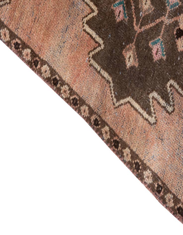 Detail image of  3' 1 x 6'  Hand Knotted Ultra Vintage Persian Wool Runner Rug