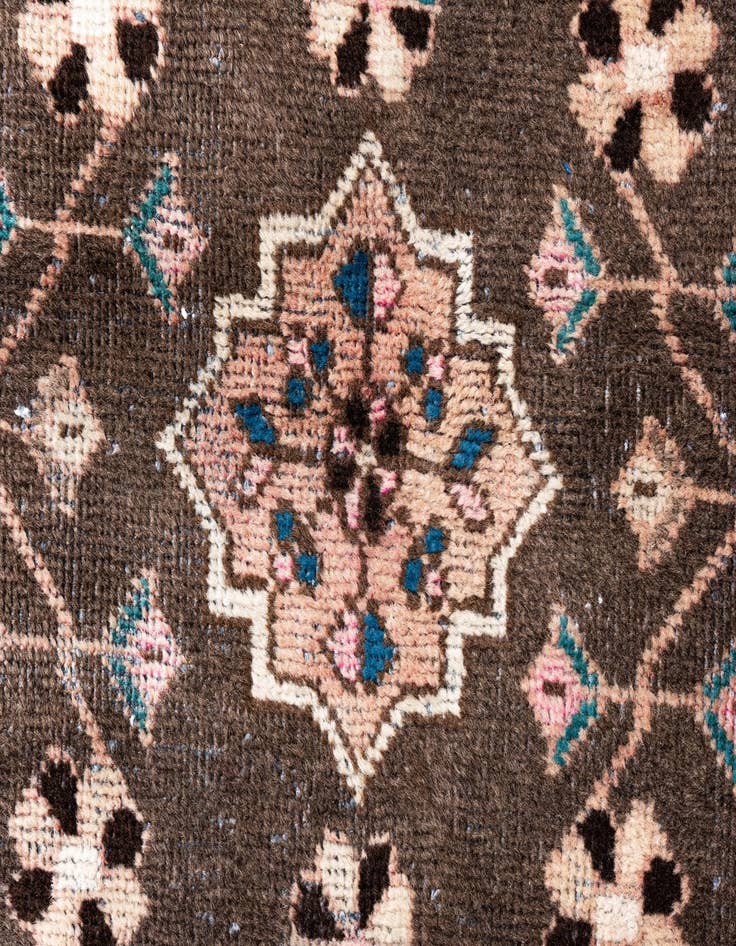 Detail image of  3' 1 x 6'  Hand Knotted Ultra Vintage Persian Wool Runner Rug