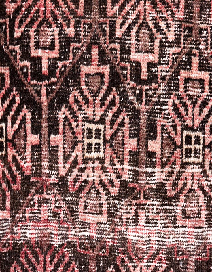 Detail image of  3' 3 x 7' 10  Hand Knotted Ultra Vintage Persian Wool Runner Rug
