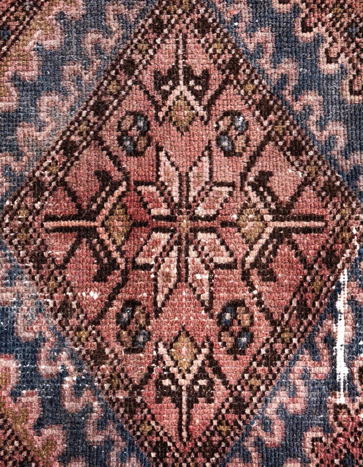 Detail image of  3' 6 x 9' 10  Hand Knotted Ultra Vintage Persian Wool Runner Rug