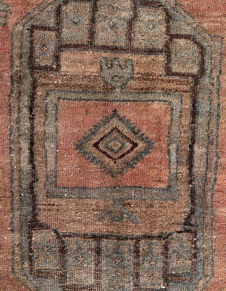 Detail image of  4' 4 x 9' 10  Hand Knotted Ultra Vintage Persian Wool Runner Rug
