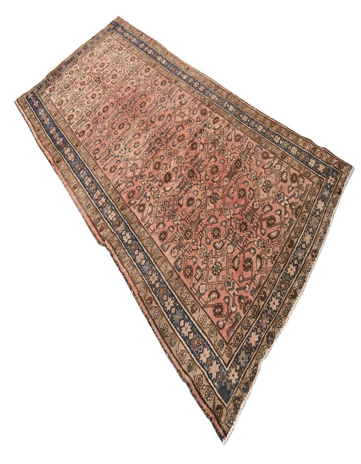 Detail image of  4' 4 x 9' 3  Hand Knotted Ultra Vintage Persian Wool Runner Rug