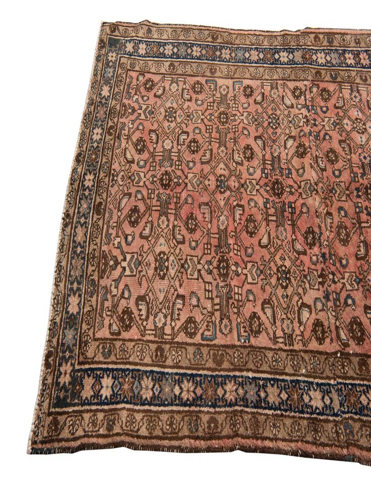 Detail image of  4' 4 x 9' 3  Hand Knotted Ultra Vintage Persian Wool Runner Rug