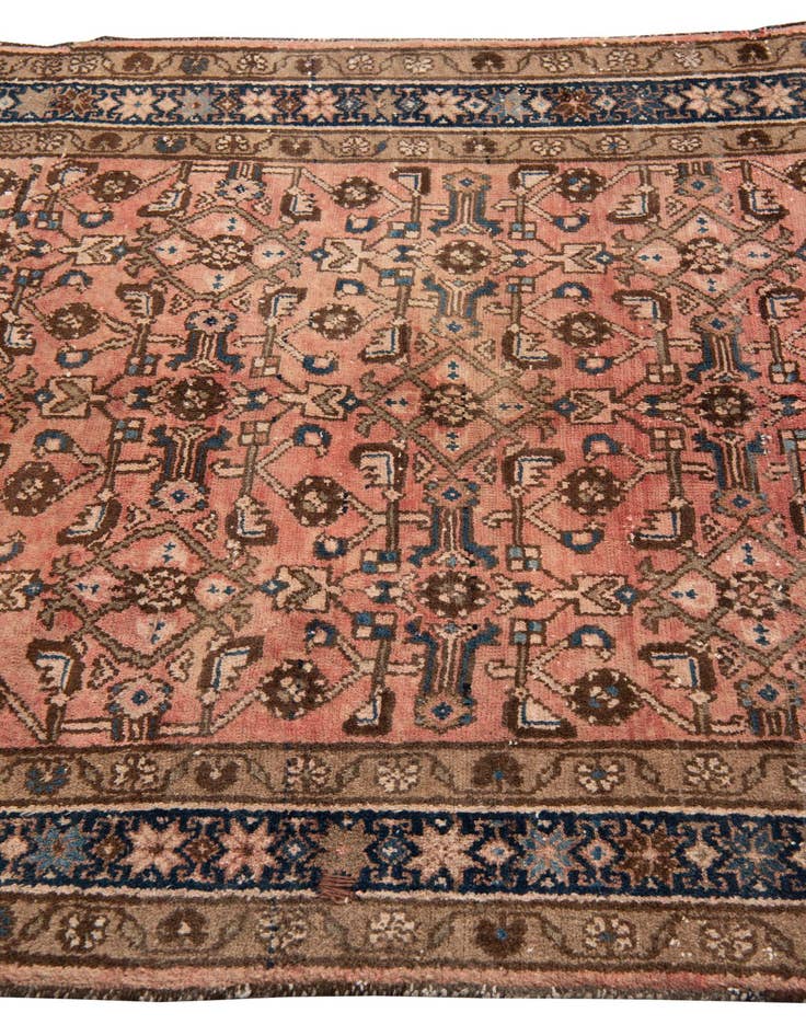 Detail image of  4' 4 x 9' 3  Hand Knotted Ultra Vintage Persian Wool Runner Rug