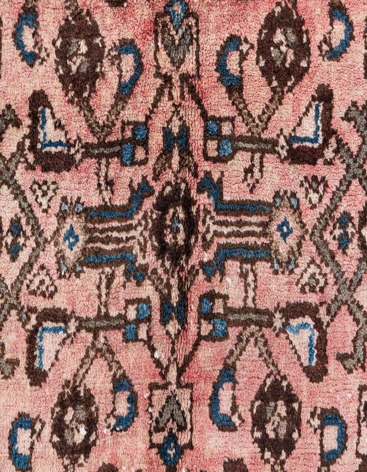 Detail image of  4' 4 x 9' 3  Hand Knotted Ultra Vintage Persian Wool Runner Rug