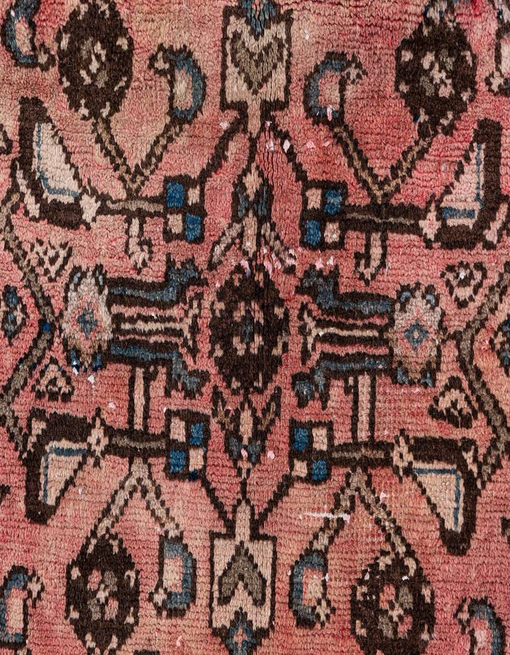 Detail image of  4' 4 x 9' 3  Hand Knotted Ultra Vintage Persian Wool Runner Rug