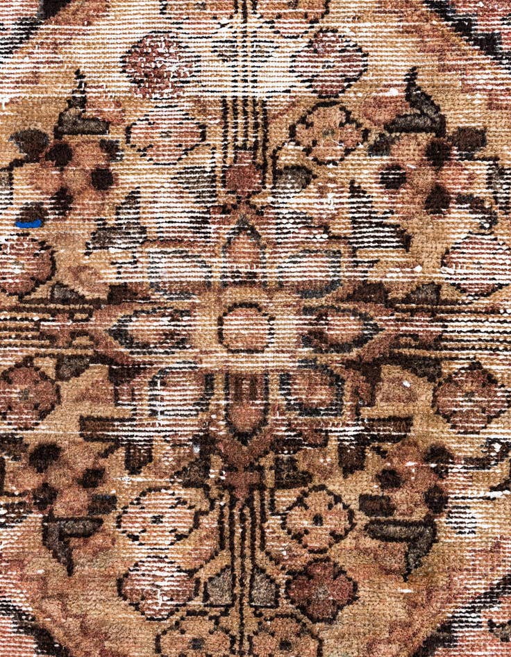 Detail image of  4' x 9' 9  Hand Knotted Ultra Vintage Persian Wool Runner Rug