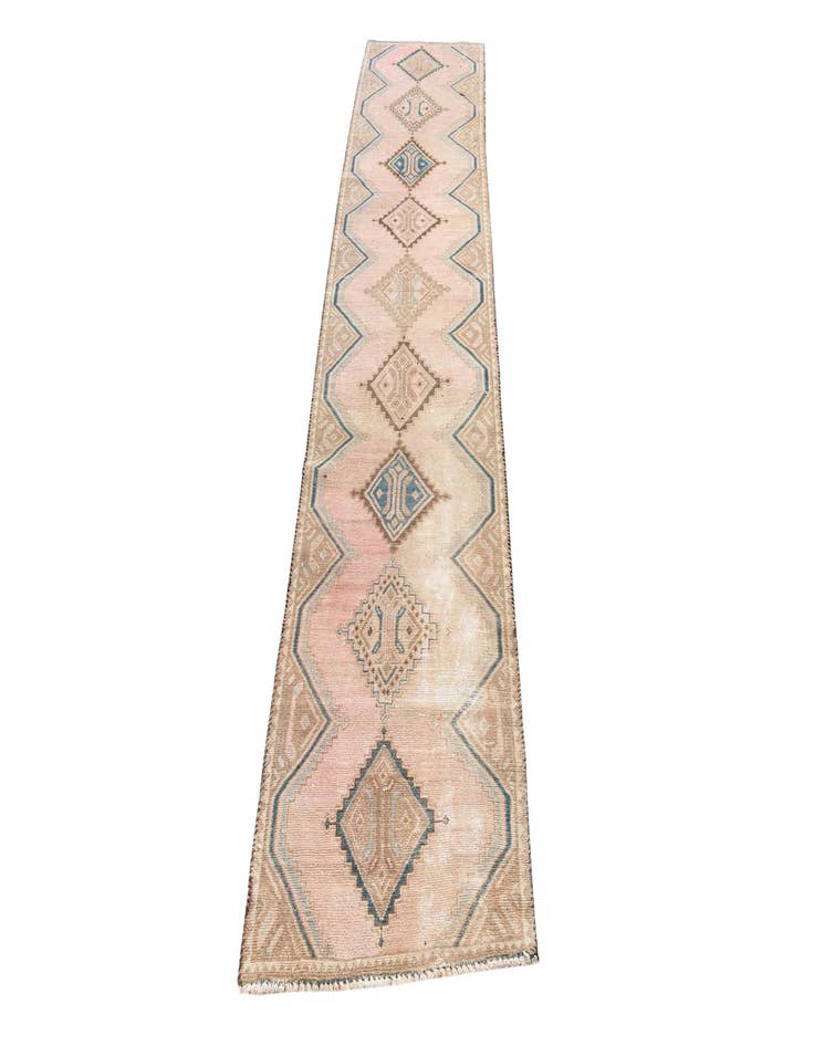 Detail image of  2' 4 x 9' 9  Hand Knotted Ultra Vintage Persian Wool Runner Rug