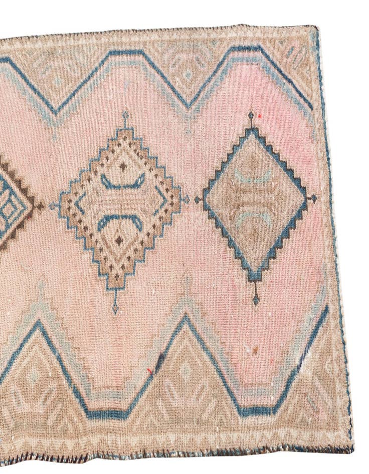 Detail image of  2' 4 x 9' 9  Hand Knotted Ultra Vintage Persian Wool Runner Rug