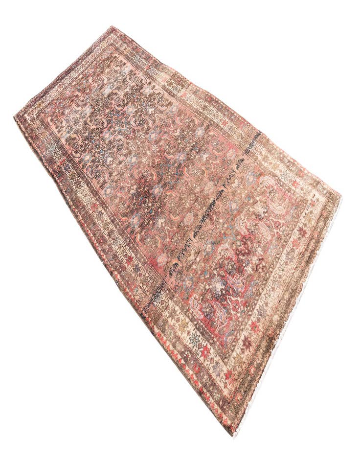 Detail image of  3' 7 x 7' 8  Hand Knotted Ultra Vintage Persian Wool Runner Rug