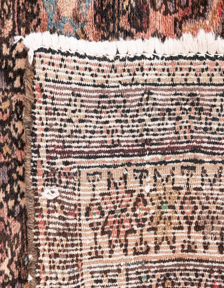 Detail image of  3' 7 x 7' 8  Hand Knotted Ultra Vintage Persian Wool Runner Rug