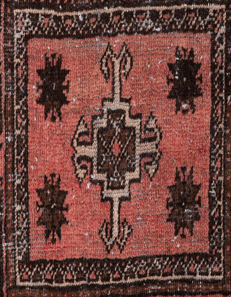 Detail image of  2' 7 x 6' 9  Hand Knotted Ultra Vintage Persian Wool Runner Rug