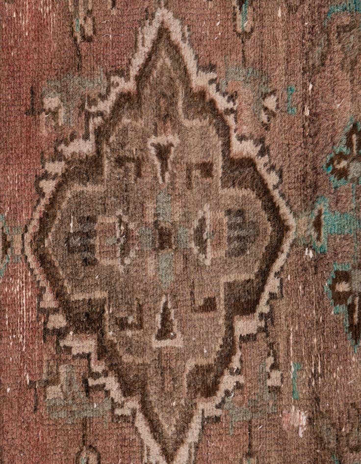 Detail image of  2' 4 x 4' 7  Hand Knotted Ultra Vintage Persian Wool Runner Rug