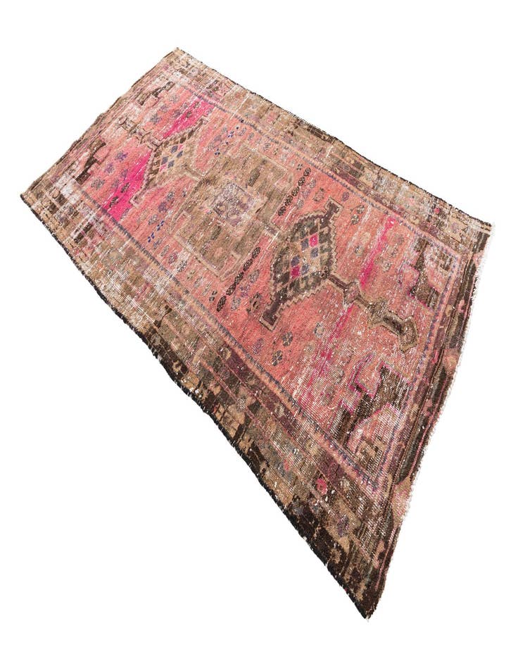 Detail image of  4' 3 x 8' 7  Hand Knotted Ultra Vintage Persian Wool Runner Rug