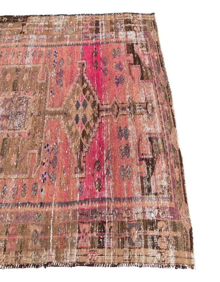 Detail image of  4' 3 x 8' 7  Hand Knotted Ultra Vintage Persian Wool Runner Rug