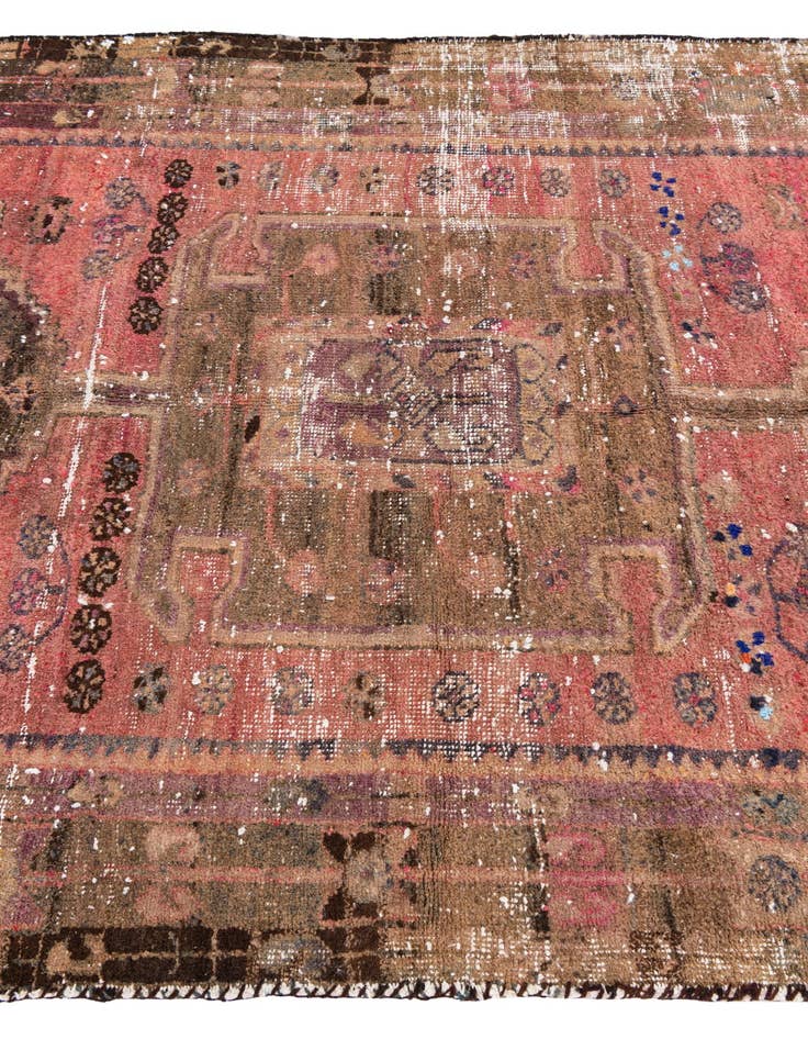 Detail image of  4' 3 x 8' 7  Hand Knotted Ultra Vintage Persian Wool Runner Rug