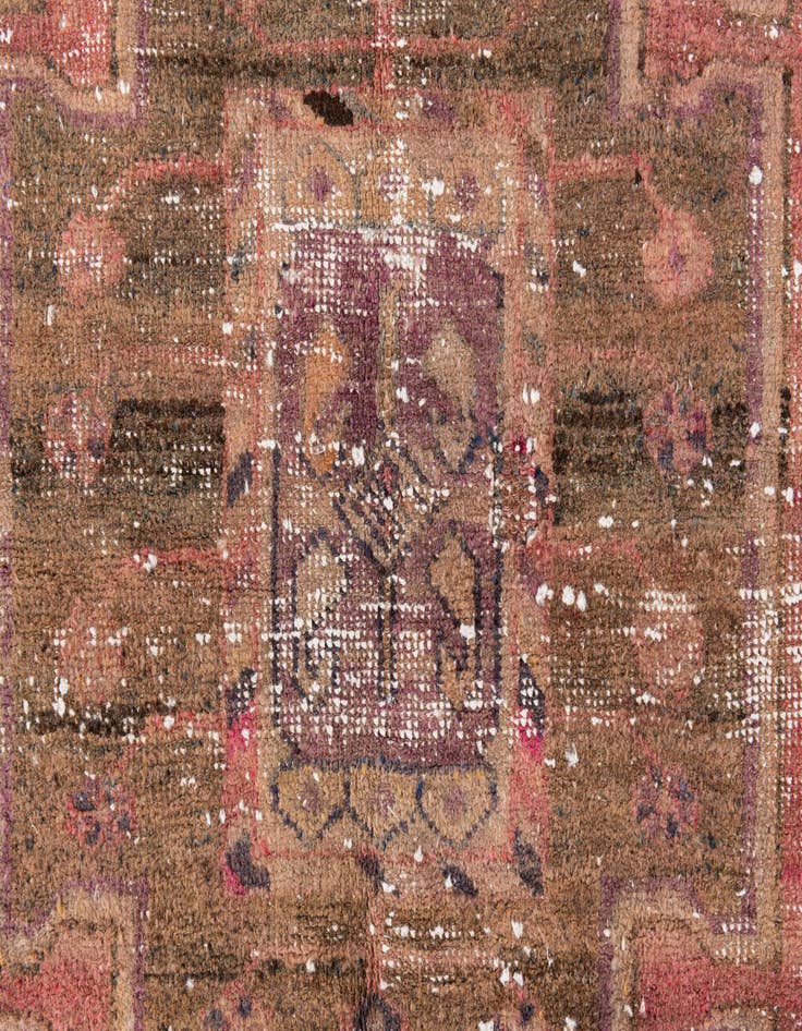 Detail image of  4' 3 x 8' 7  Hand Knotted Ultra Vintage Persian Wool Runner Rug