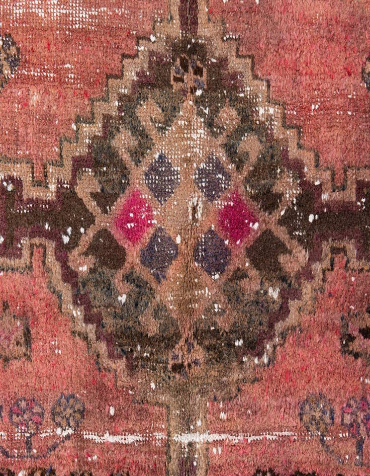 Detail image of  4' 3 x 8' 7  Hand Knotted Ultra Vintage Persian Wool Runner Rug
